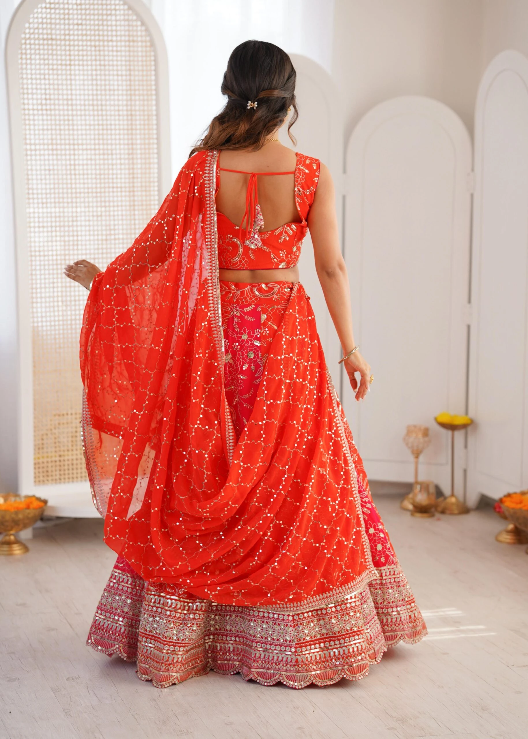 SP-78 Faux Georgette Designer Choli Set
