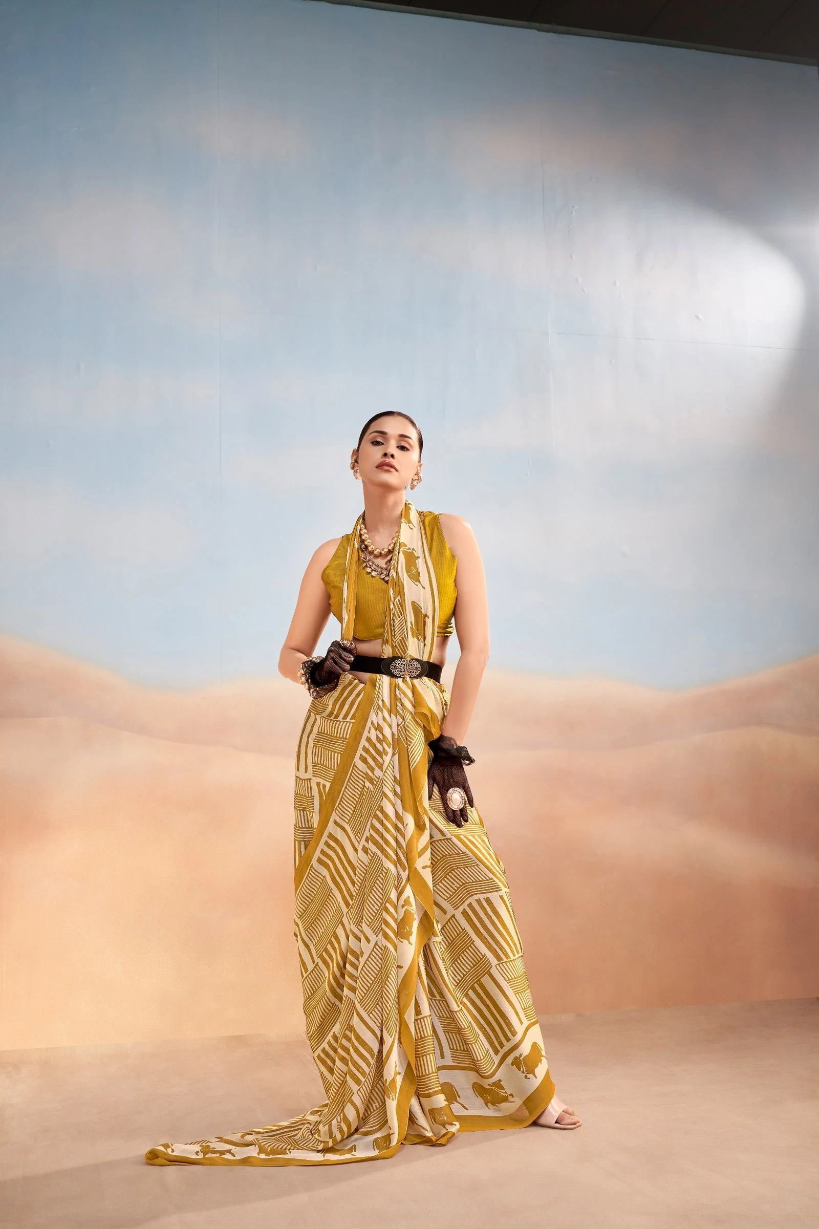 Taraa L 7202 Satin Chiffon Printed Saree Collection