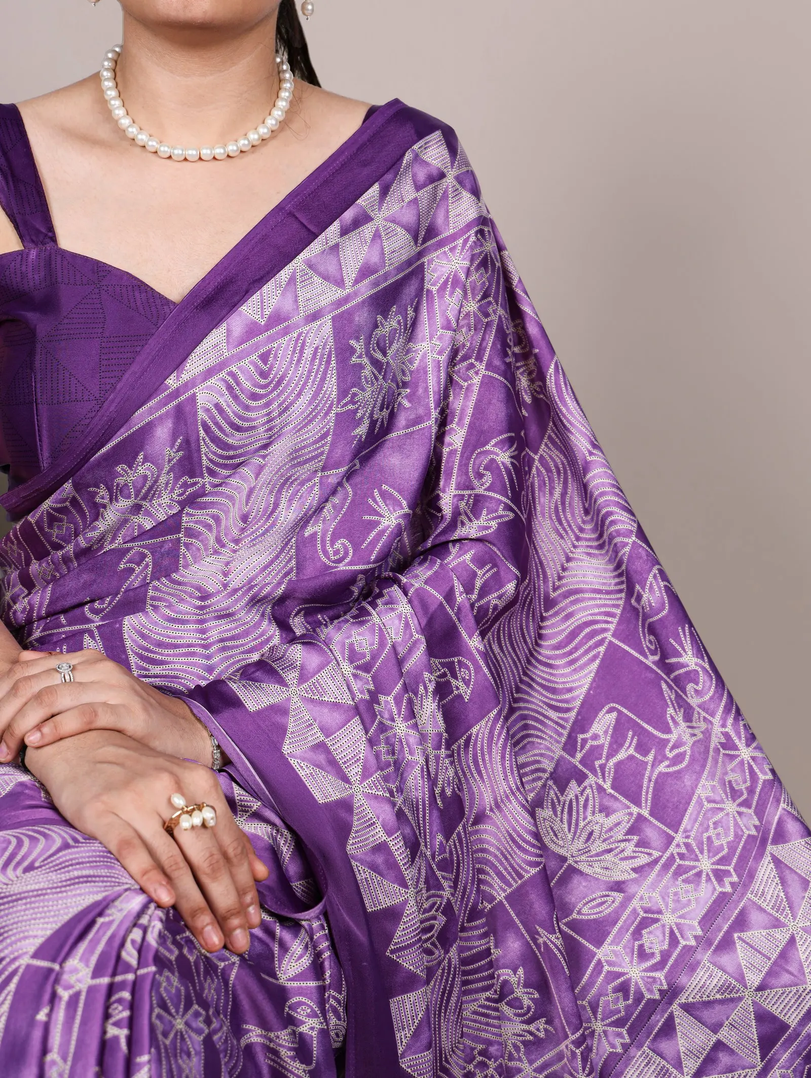 Taraa L 7206 Satin Silk Printed Party Wear Saree Collection