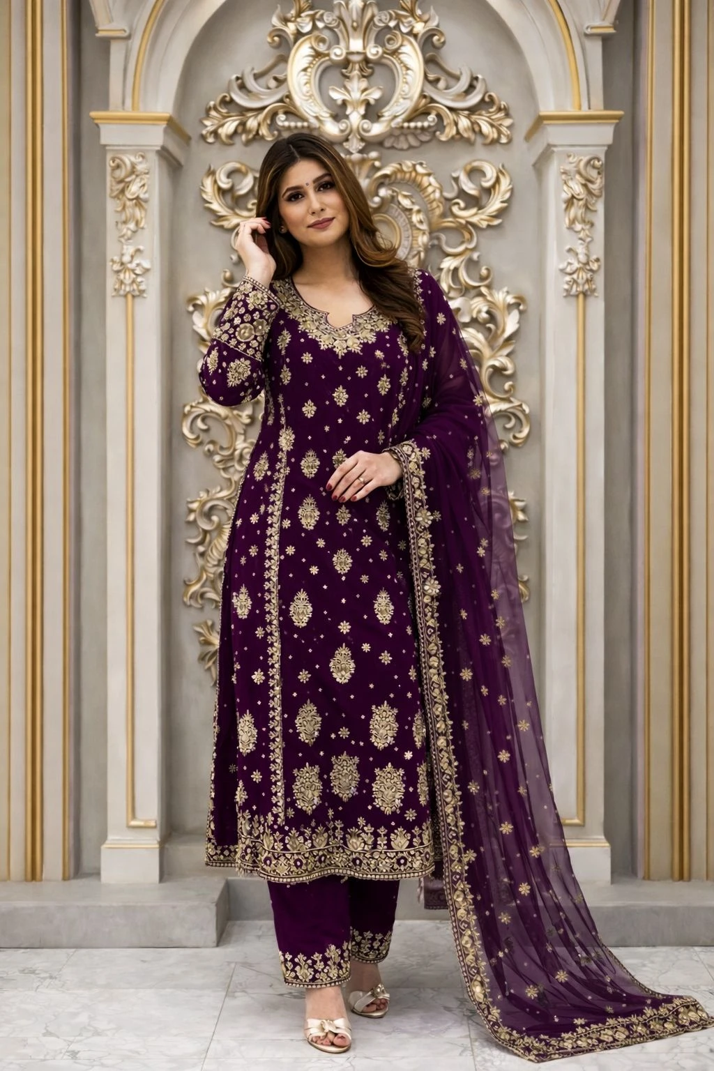 Think Different Stylish Kurti Dupatta with Plazzo