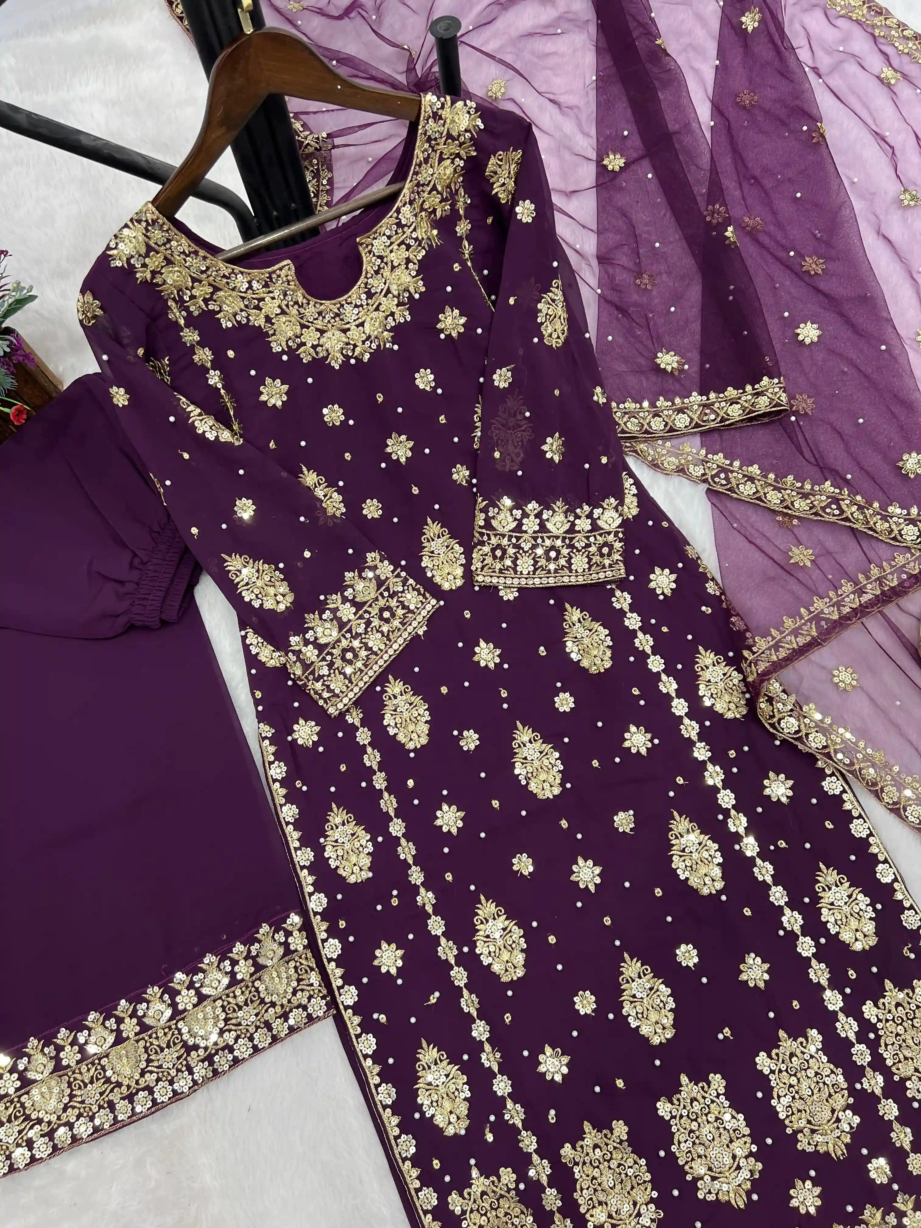 Think Different Stylish Kurti Dupatta with Plazzo