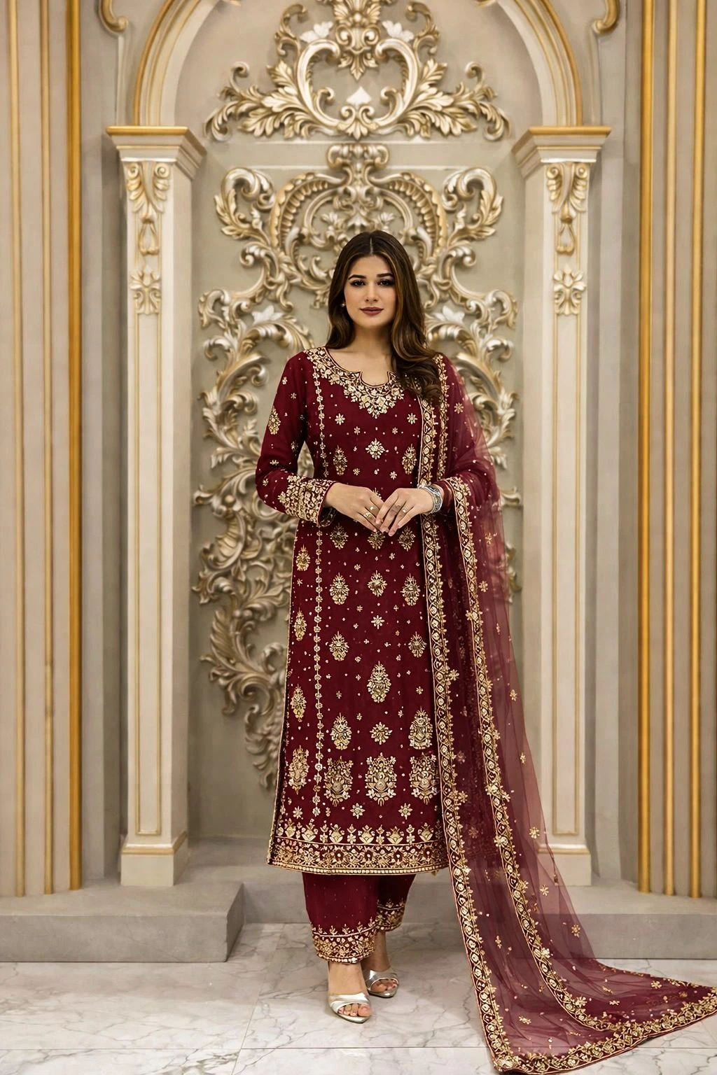 Think Different Stylish Kurti Dupatta with Plazzo
