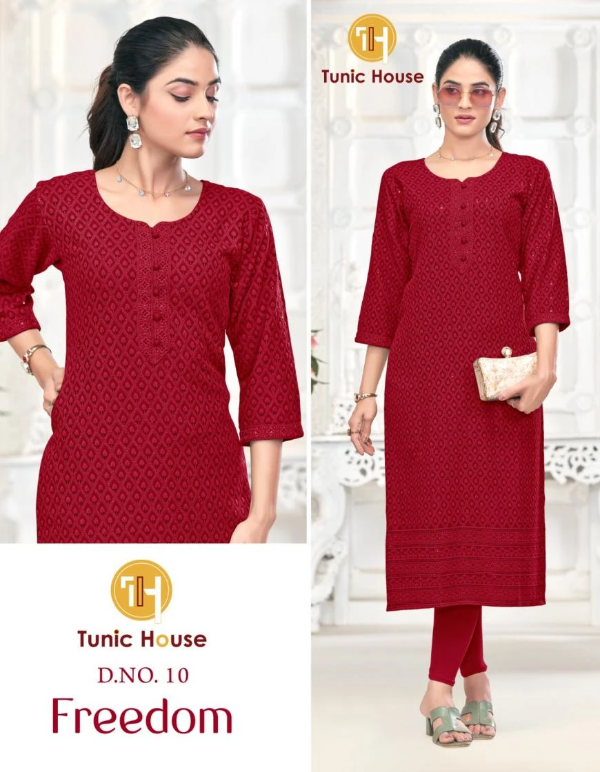 Tunic House Freedom Chikankari Kurti Collection