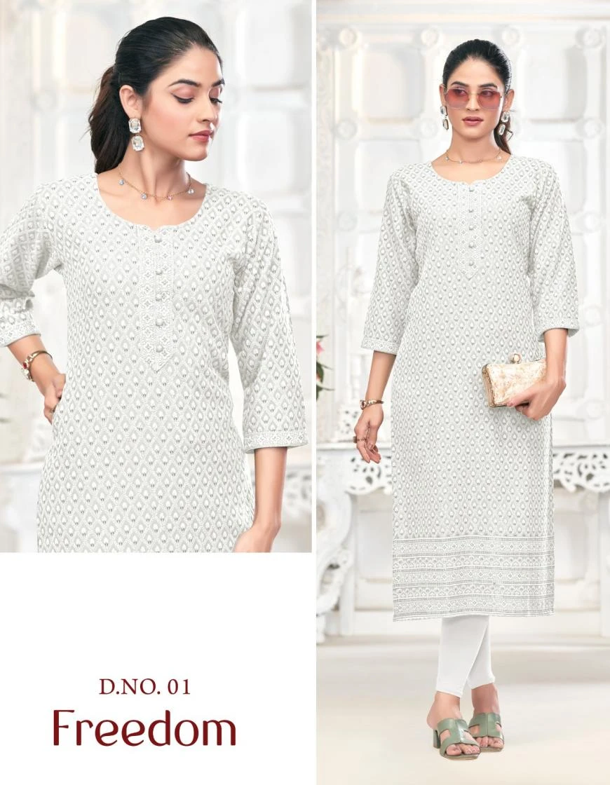 Tunic House Freedom Chikankari Kurti Collection