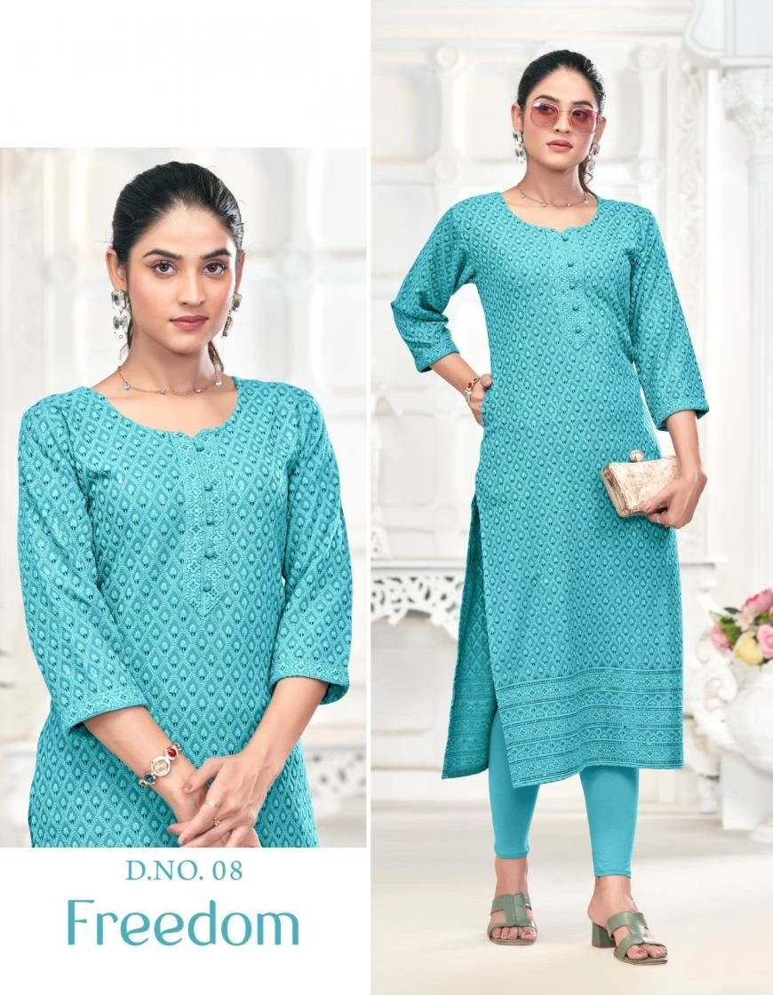 Tunic House Freedom Chikankari Kurti Collection