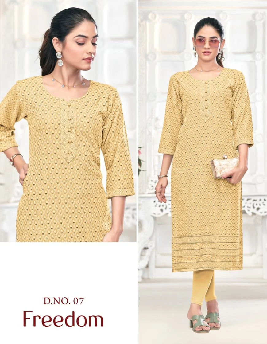 Tunic House Freedom Chikankari Kurti Collection