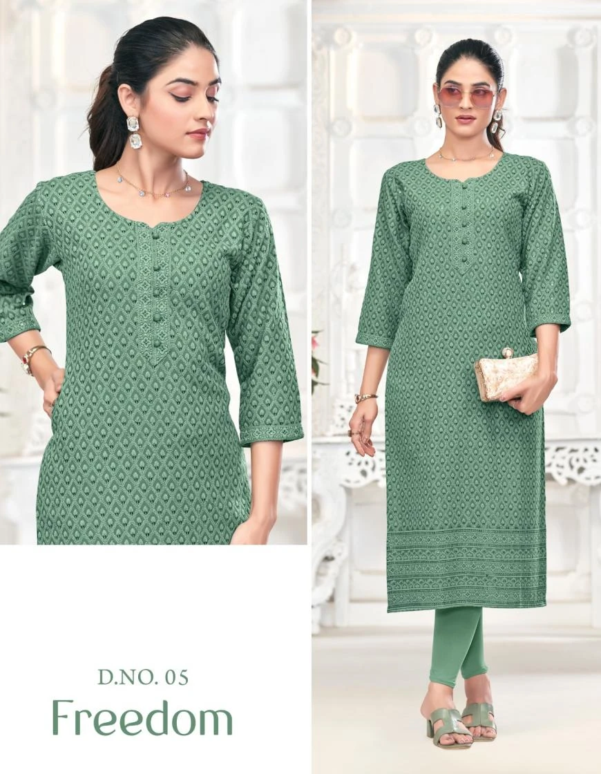 Tunic House Freedom Chikankari Kurti Collection