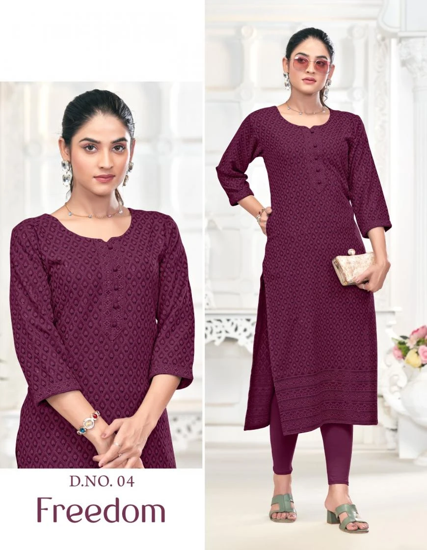 Tunic House Freedom Chikankari Kurti Collection