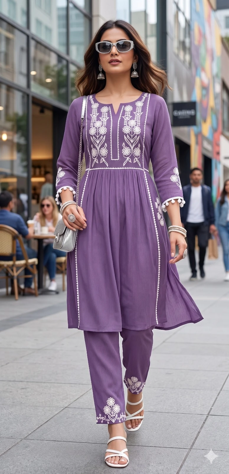 Venila Viscose Butti Suit Set