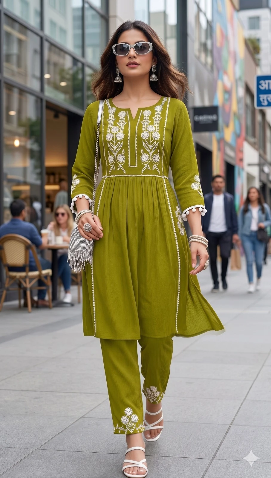 Venila Viscose Butti Suit Set