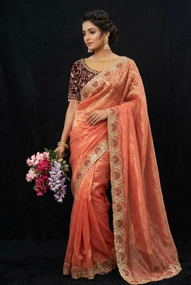 Vt 859 T Fandy Sattin Silk Sequence Worked Saree Collection