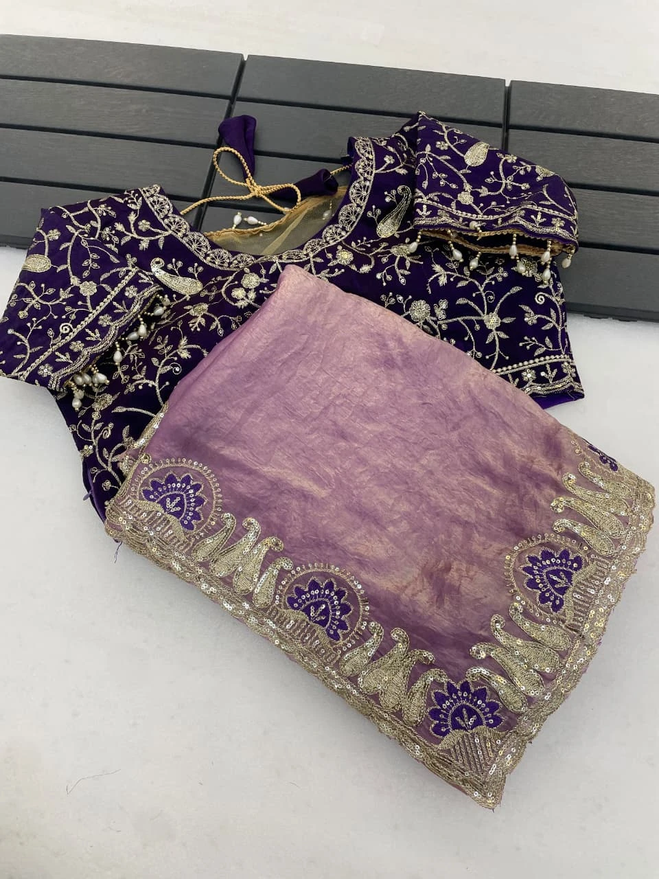Vt 859 T Fandy Sattin Silk Sequence Worked Saree Collection