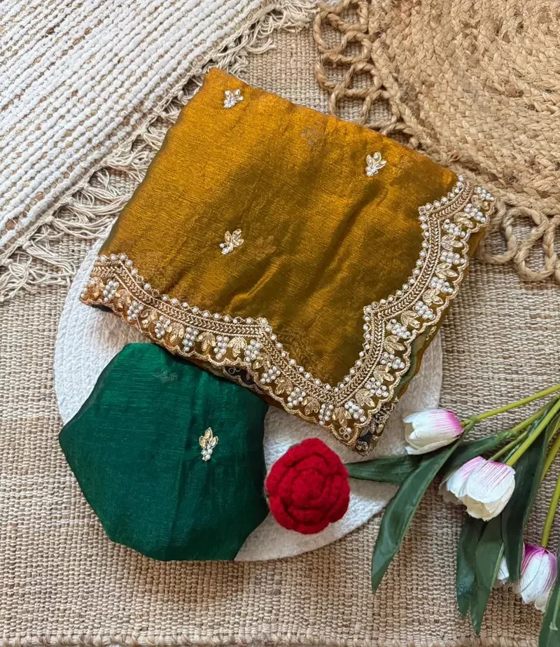 Vt 862 T Fendy Chiffon Silk Sequence Worked Saree Collection