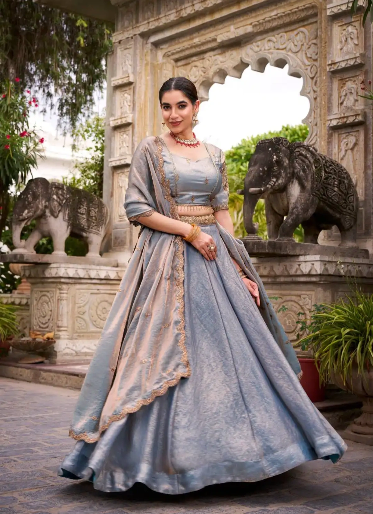 WMN 1440 Fendi Embroidery Work Choli Set