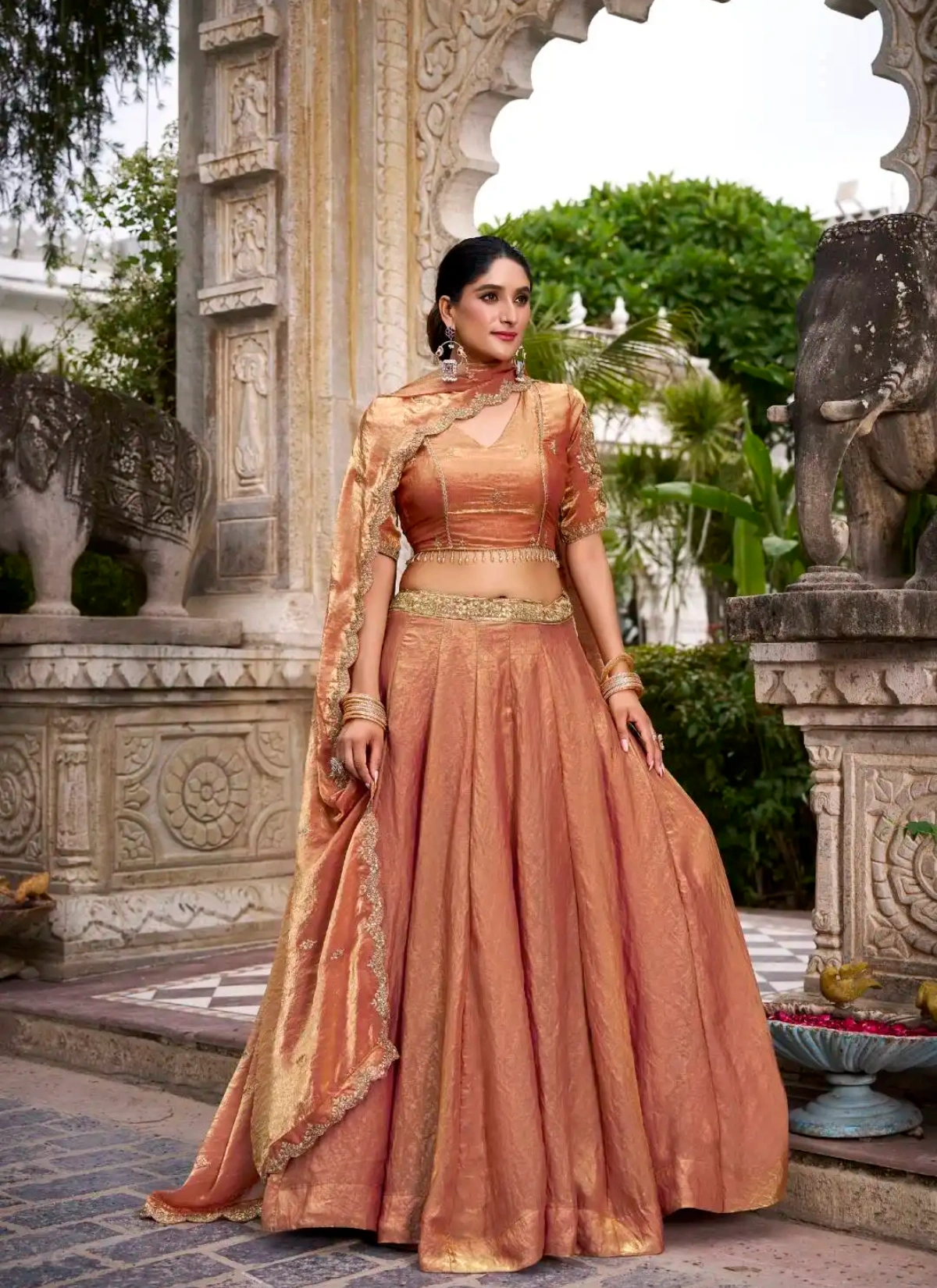 WMN 1440 Fendi Embroidery Work Choli Set