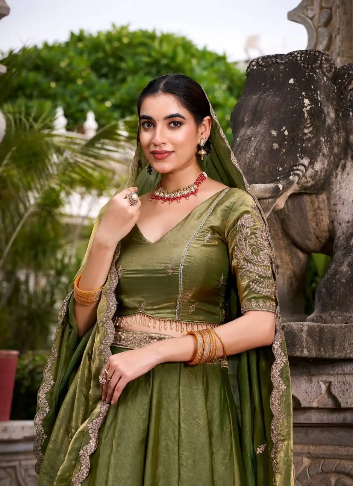 WMN 1440 Fendi Embroidery Work Choli Set
