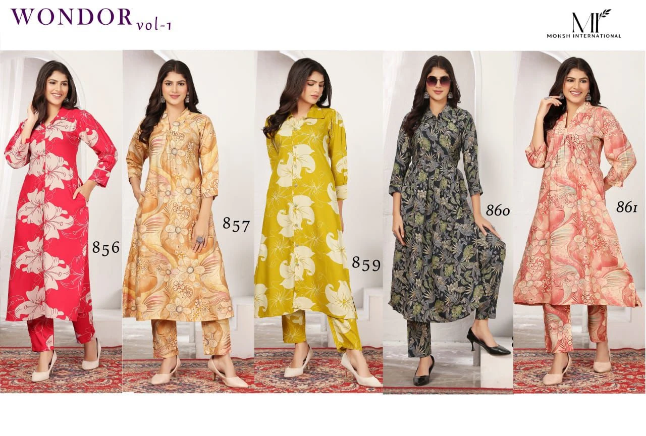 Wonder Vol 1 Premium Rayon Chanderi Co Ord Set