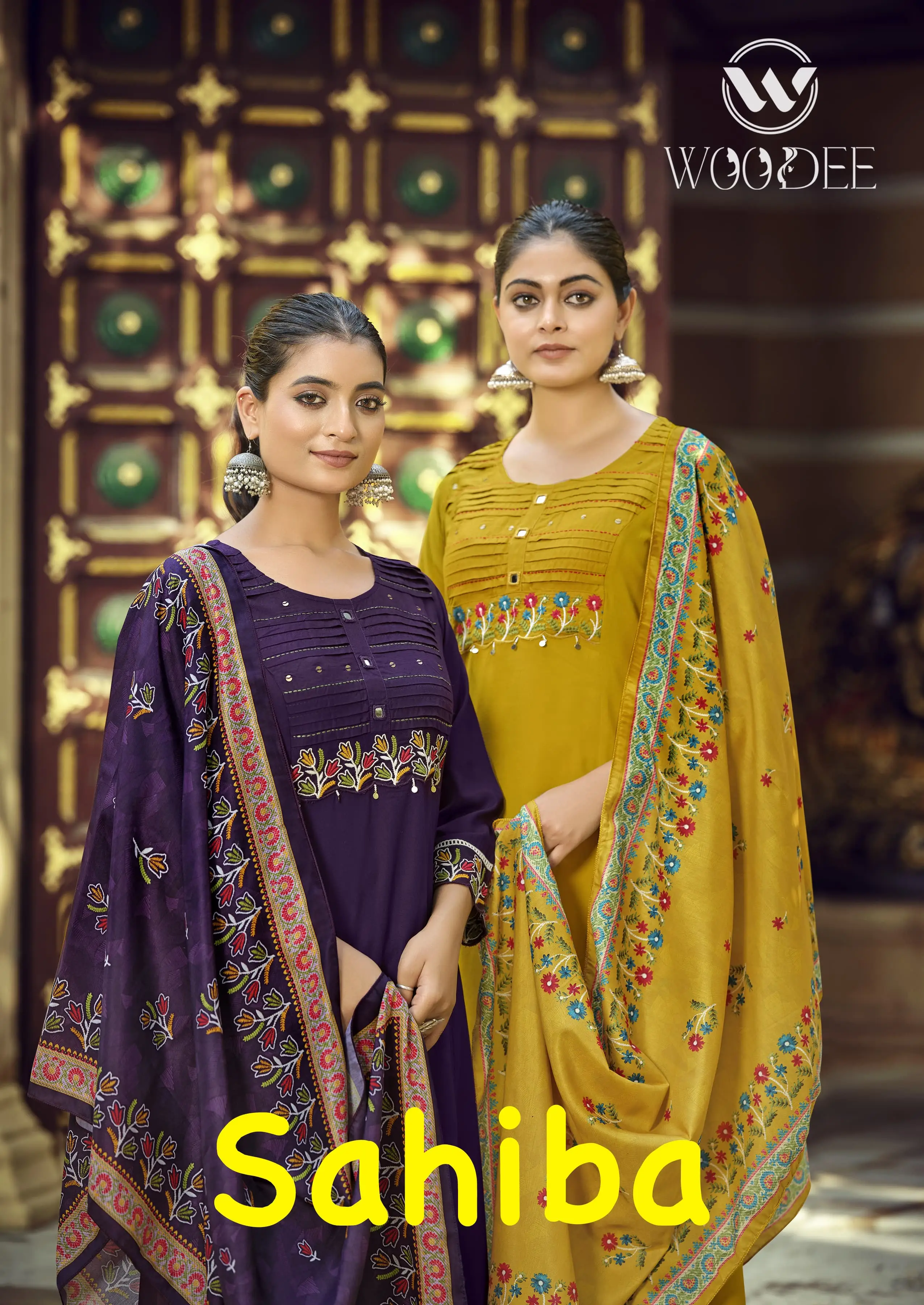 Woodee Sahiba A-Line 3 Piece Suit Set
