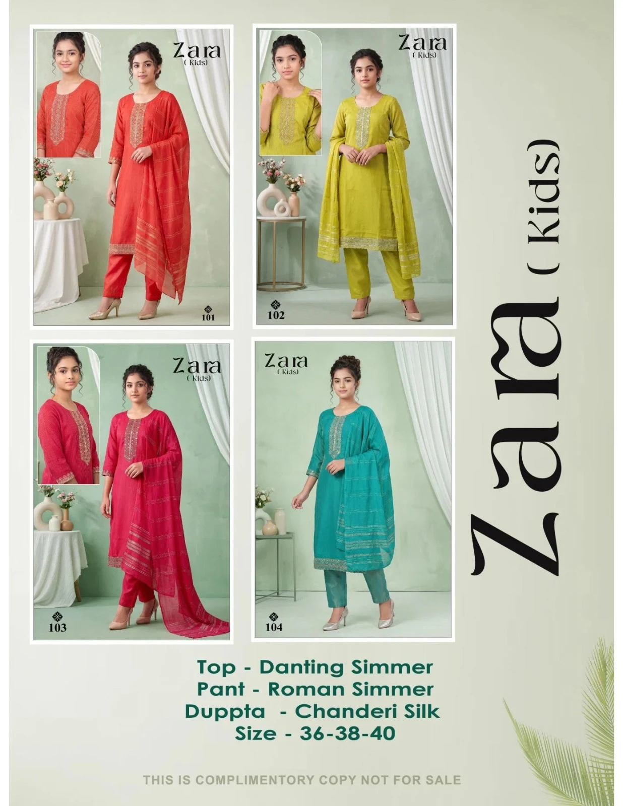 Zara Kids Simar Embroidered Suit