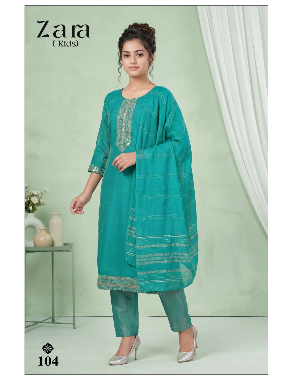 Zara Kids Simar Embroidered Suit