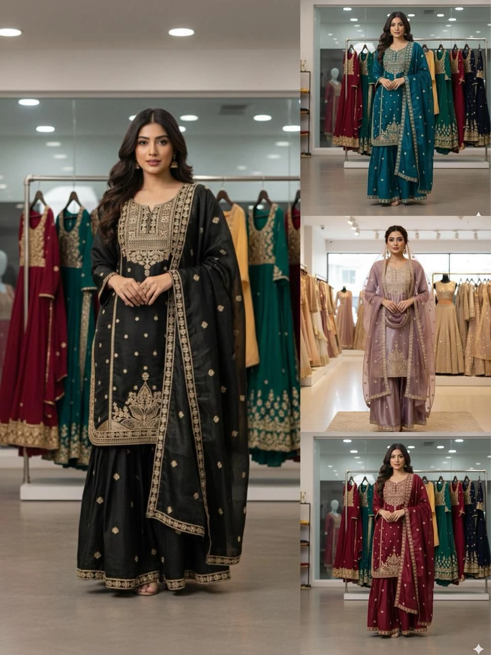 Apple Cut Top Sarara Dupatta Set Code 2056