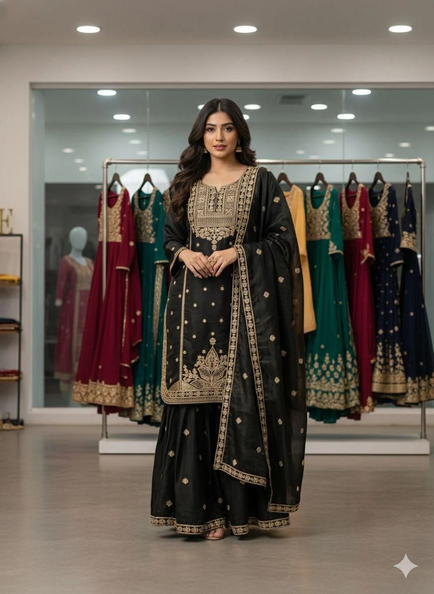 Apple Cut Top Sarara Dupatta Set Code 2056