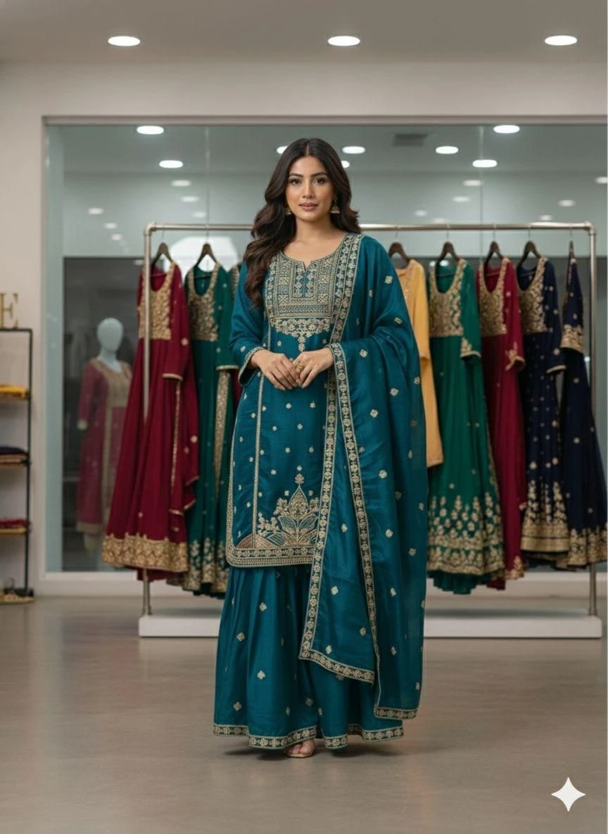 Apple Cut Top Sarara Dupatta Set Code 2056