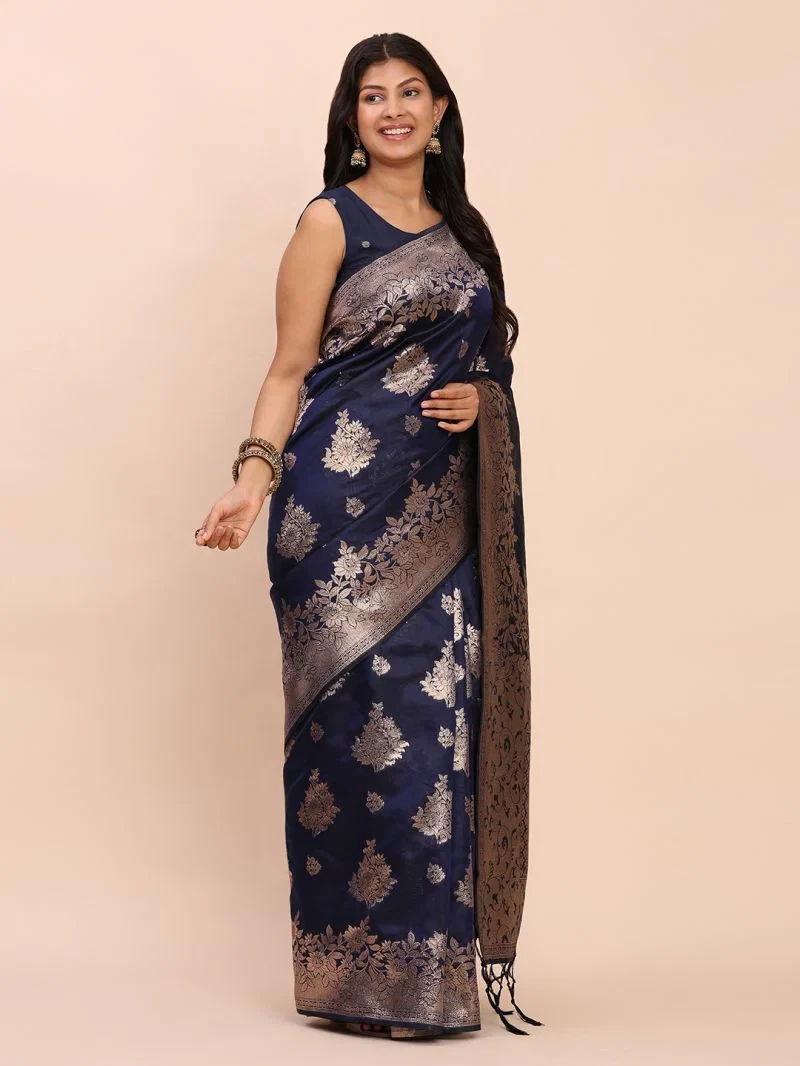 Ast Banarashi Silk Zari Weaving Saree Collection