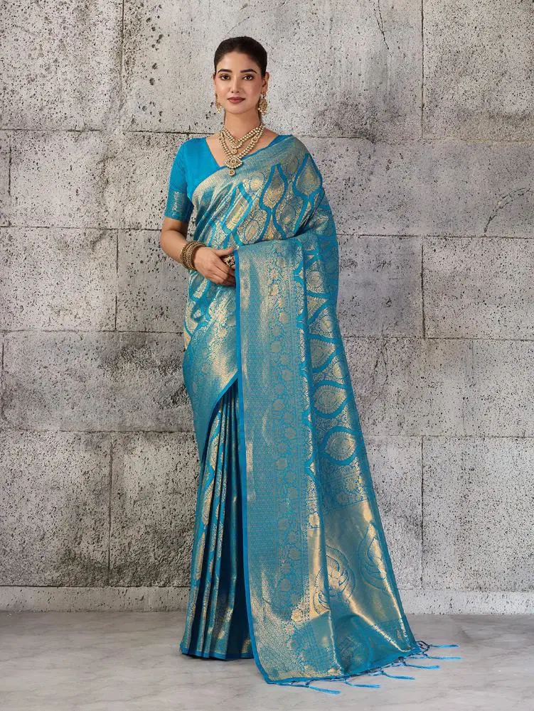Ast Prisha Silk Kanjivaram Silk Blend Festival Saree Collection