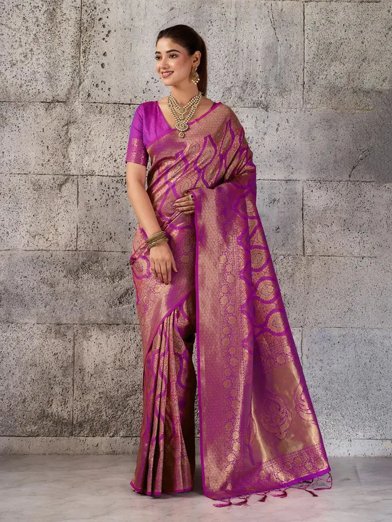 Ast Prisha Silk Kanjivaram Silk Blend Festival Saree Collection