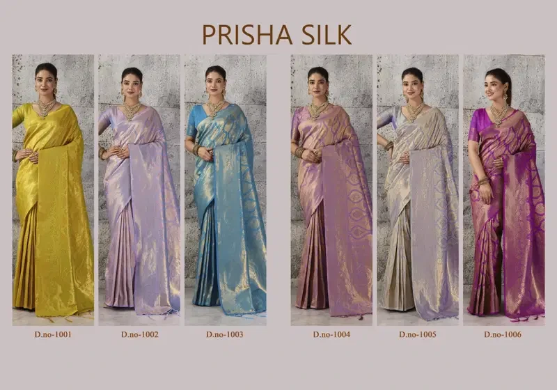 Ast Prisha Silk Kanjivaram Silk Blend Festival Saree Collection