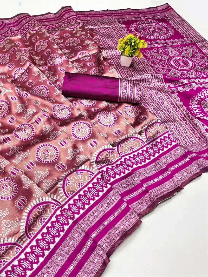 Banarasi 45253 Soft Silk Jacquard Worked Saree Collection
