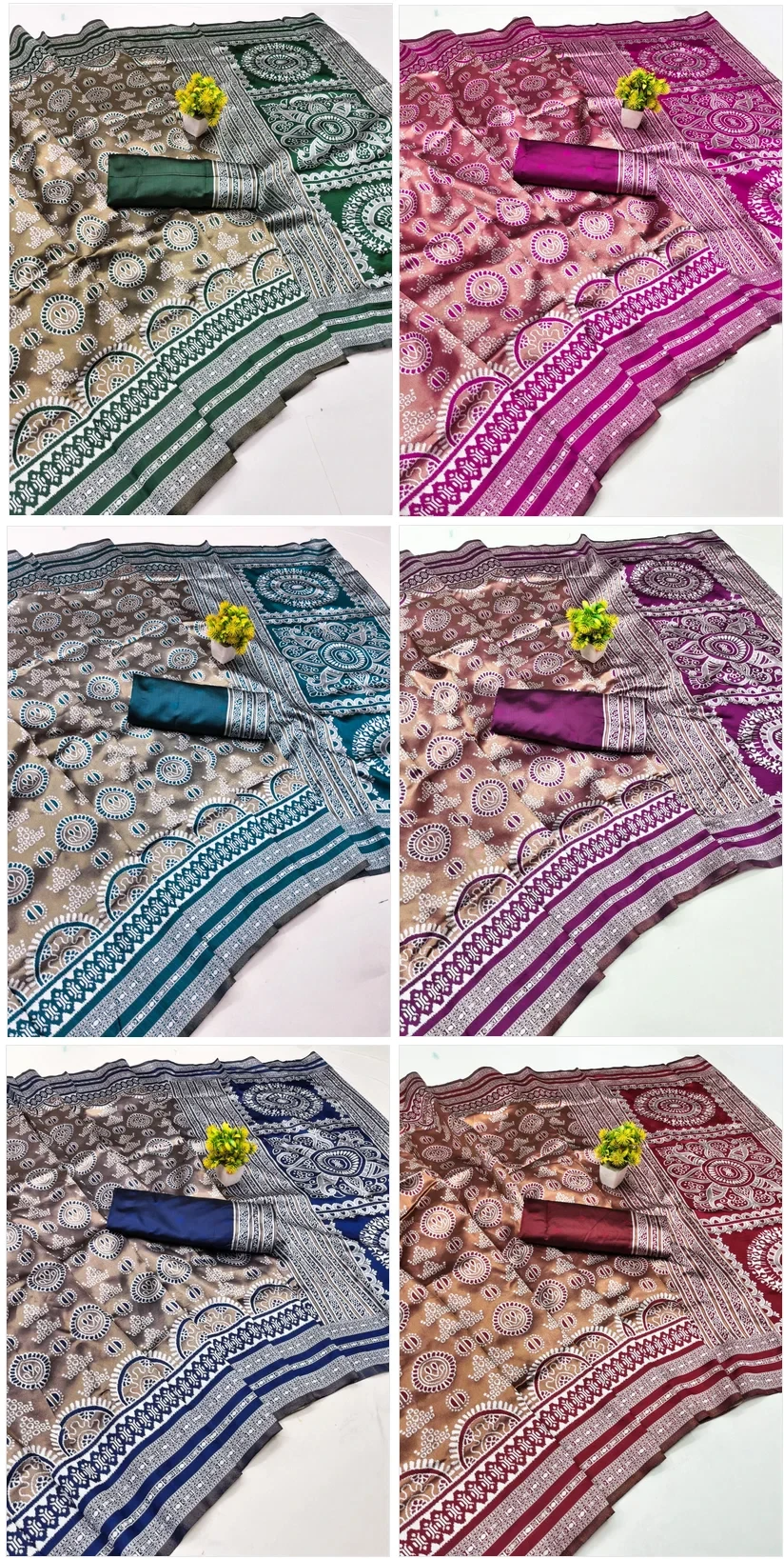 Banarasi 45253 Soft Silk Jacquard Worked Saree Collection