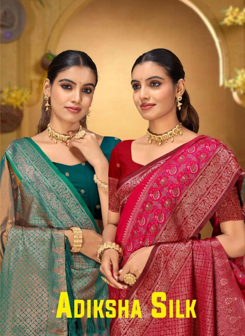 Bunawat Adiksha Silk Soft Silk Woven Worked Designer Saree