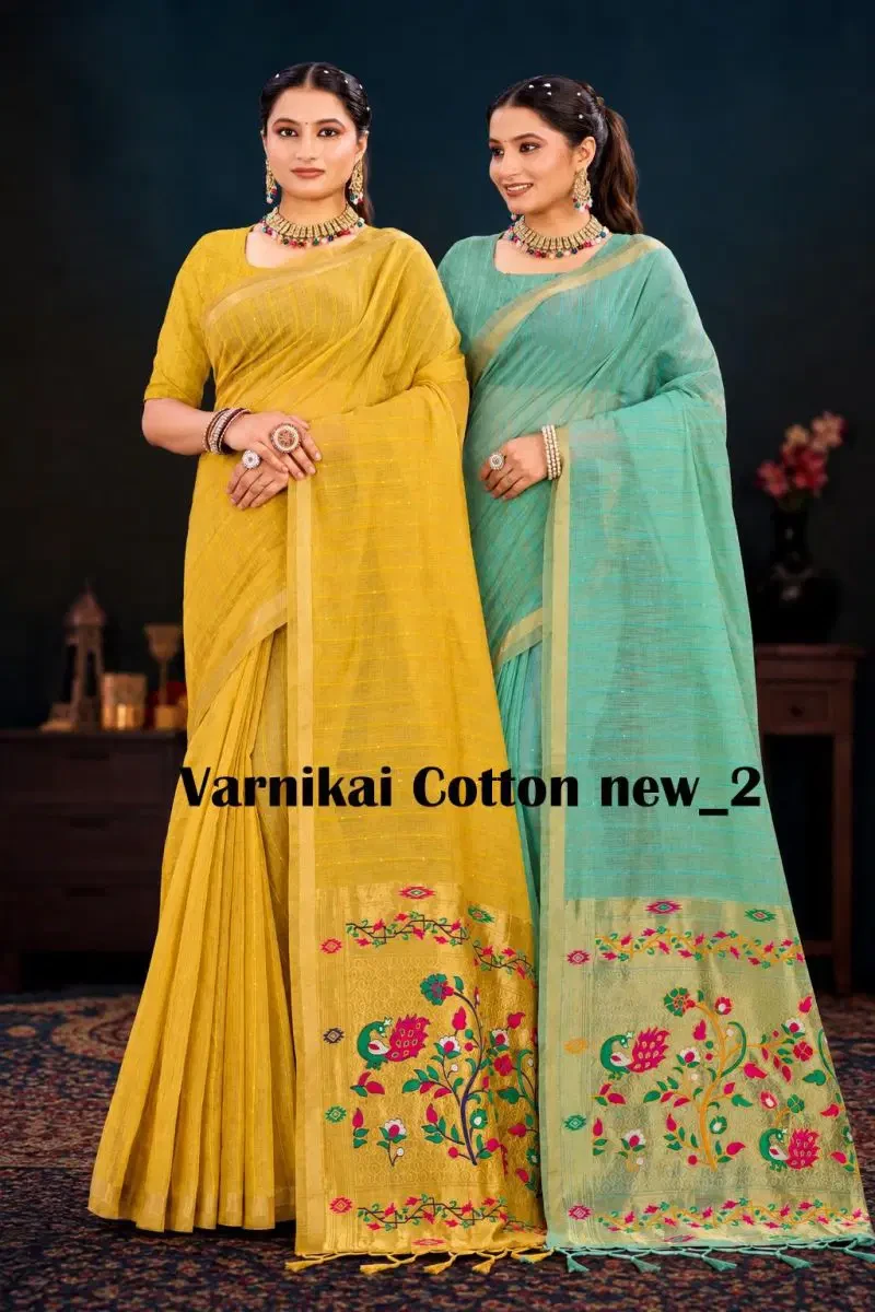 Bunawat Varnika Cotton 2 Cotton Sangam Prints Saree Collection