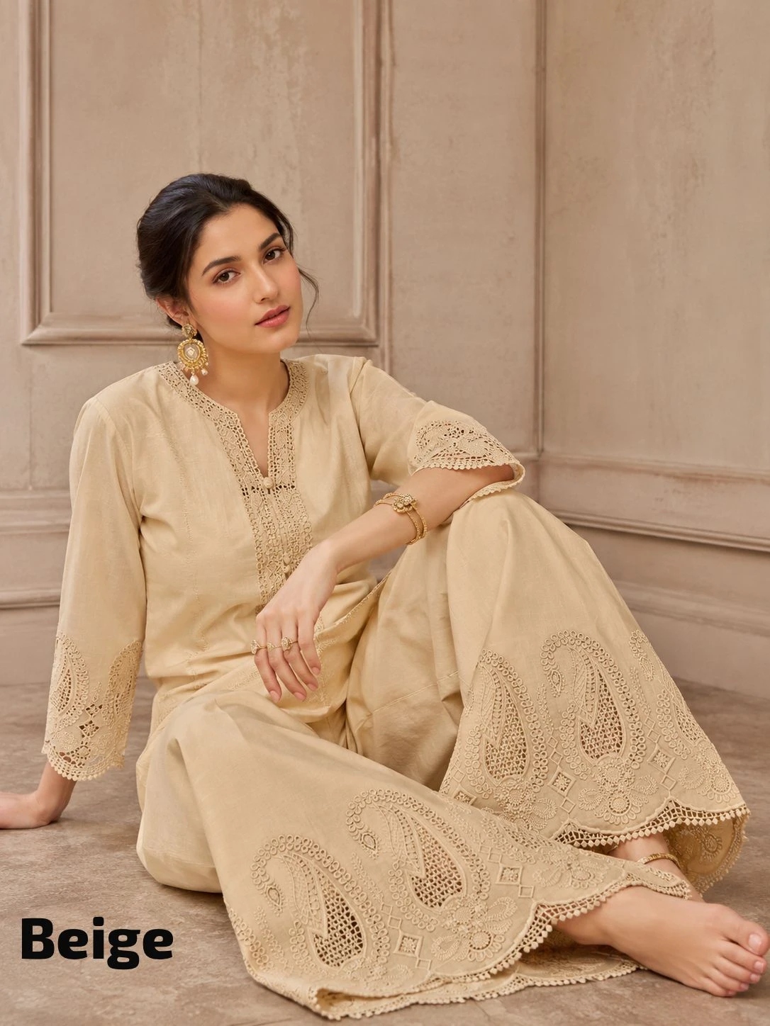 Chikan Pure Cotton Karachi Work Mastani Sharara