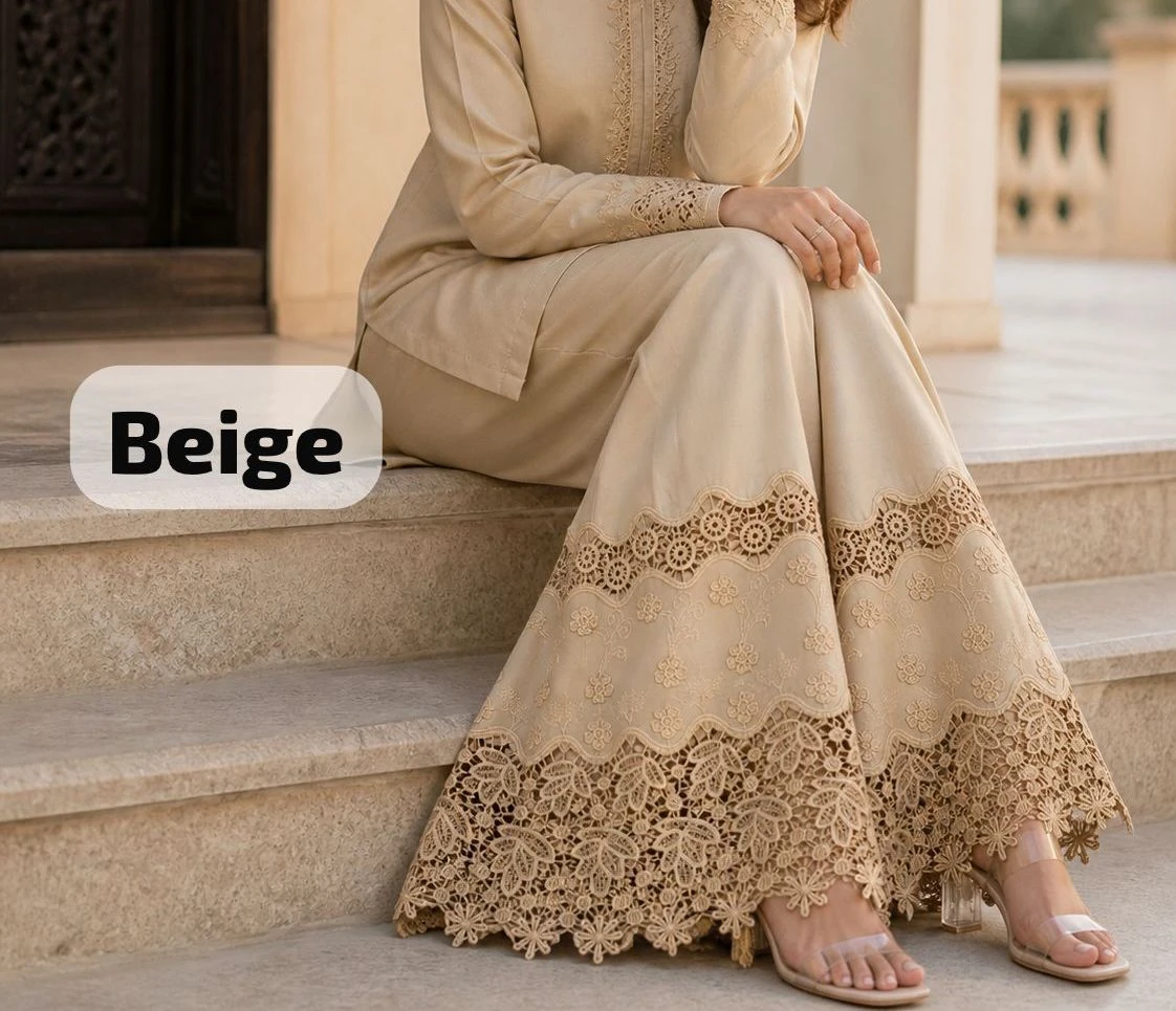 Chikan Pure Cotton Karachi Work Mastani Sharara