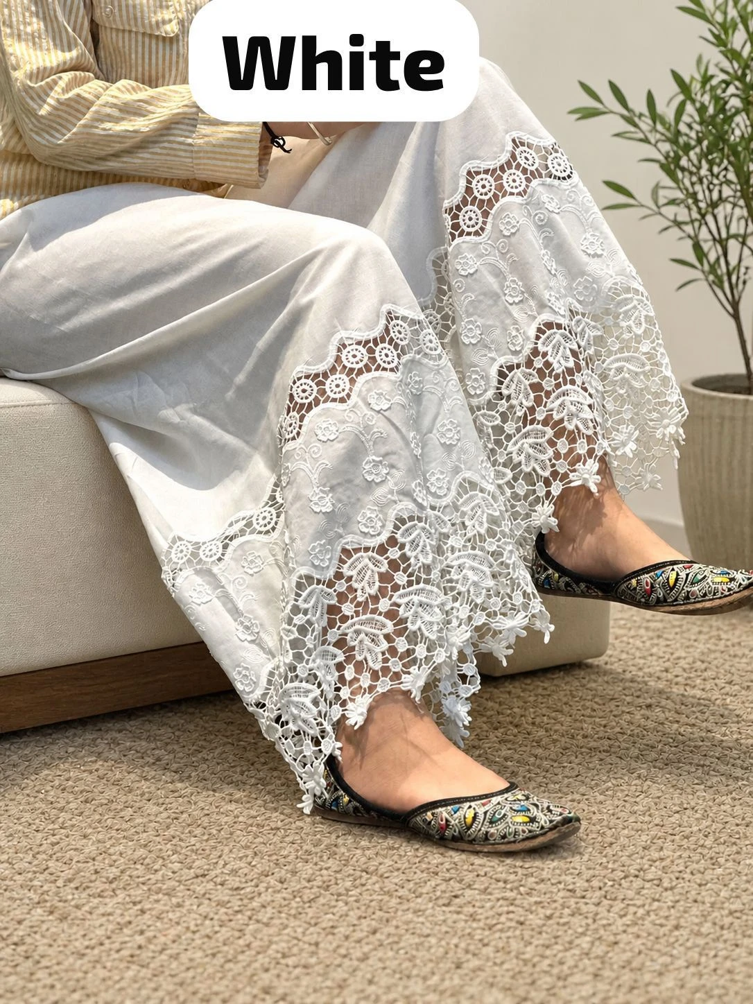 Chikan Pure Cotton Karachi Work Mastani Sharara