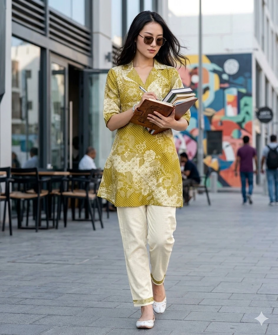 College Vetican Printed Co-Ord Set