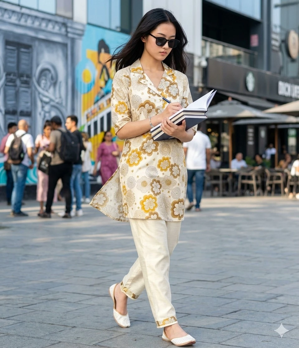 College Vetican Printed Co-Ord Set