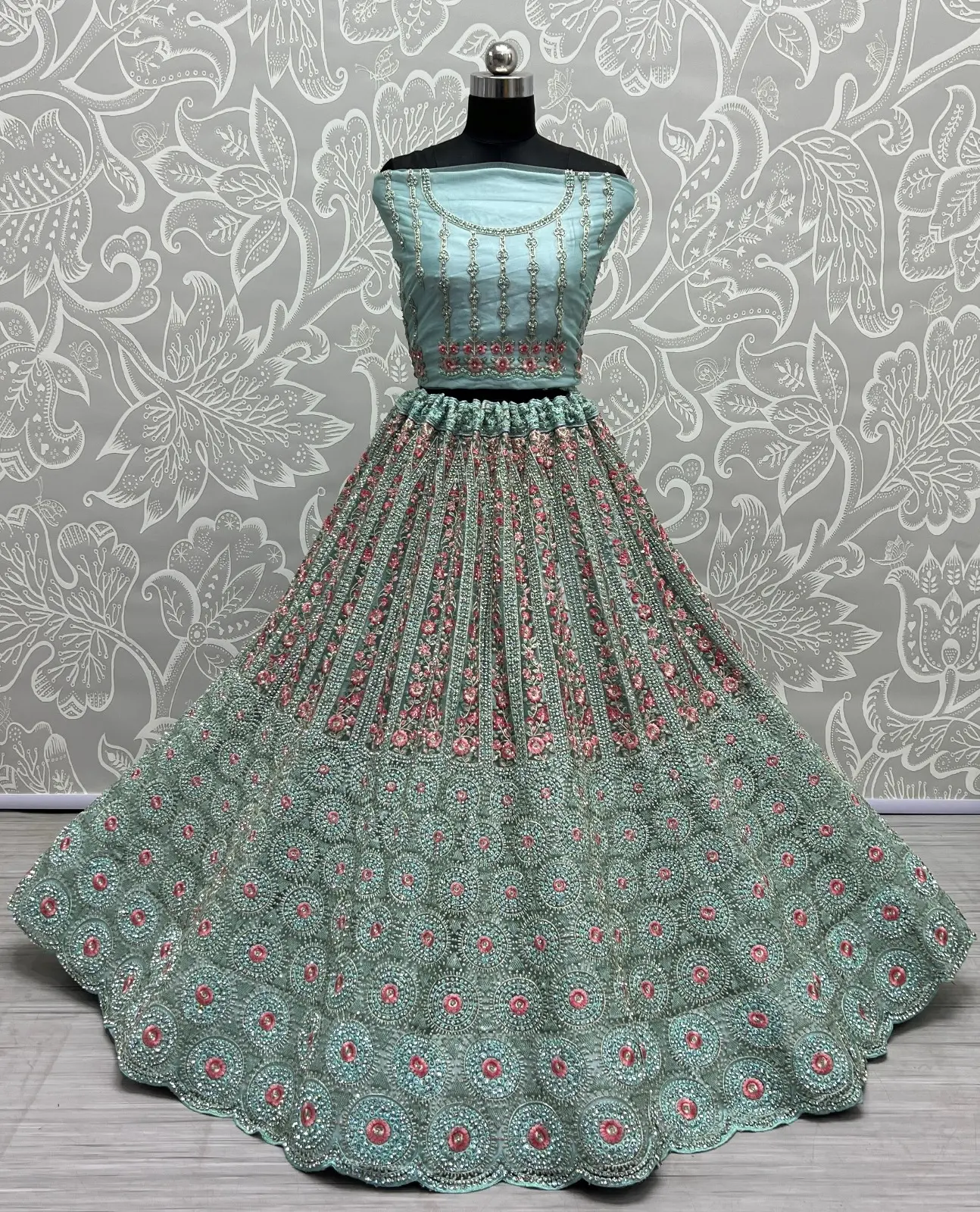 Designer Bridal Net Lehenga Choli Collection 2462