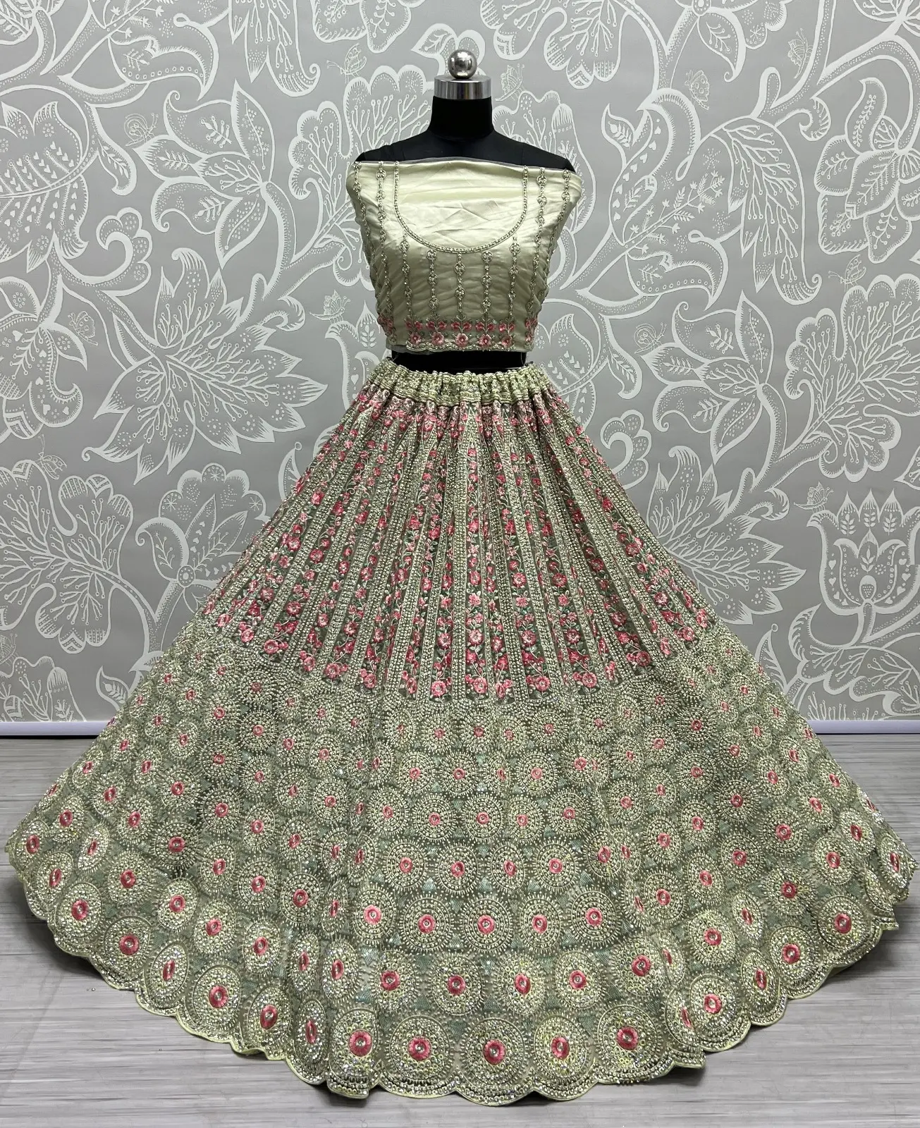 Designer Bridal Net Lehenga Choli Collection 2462