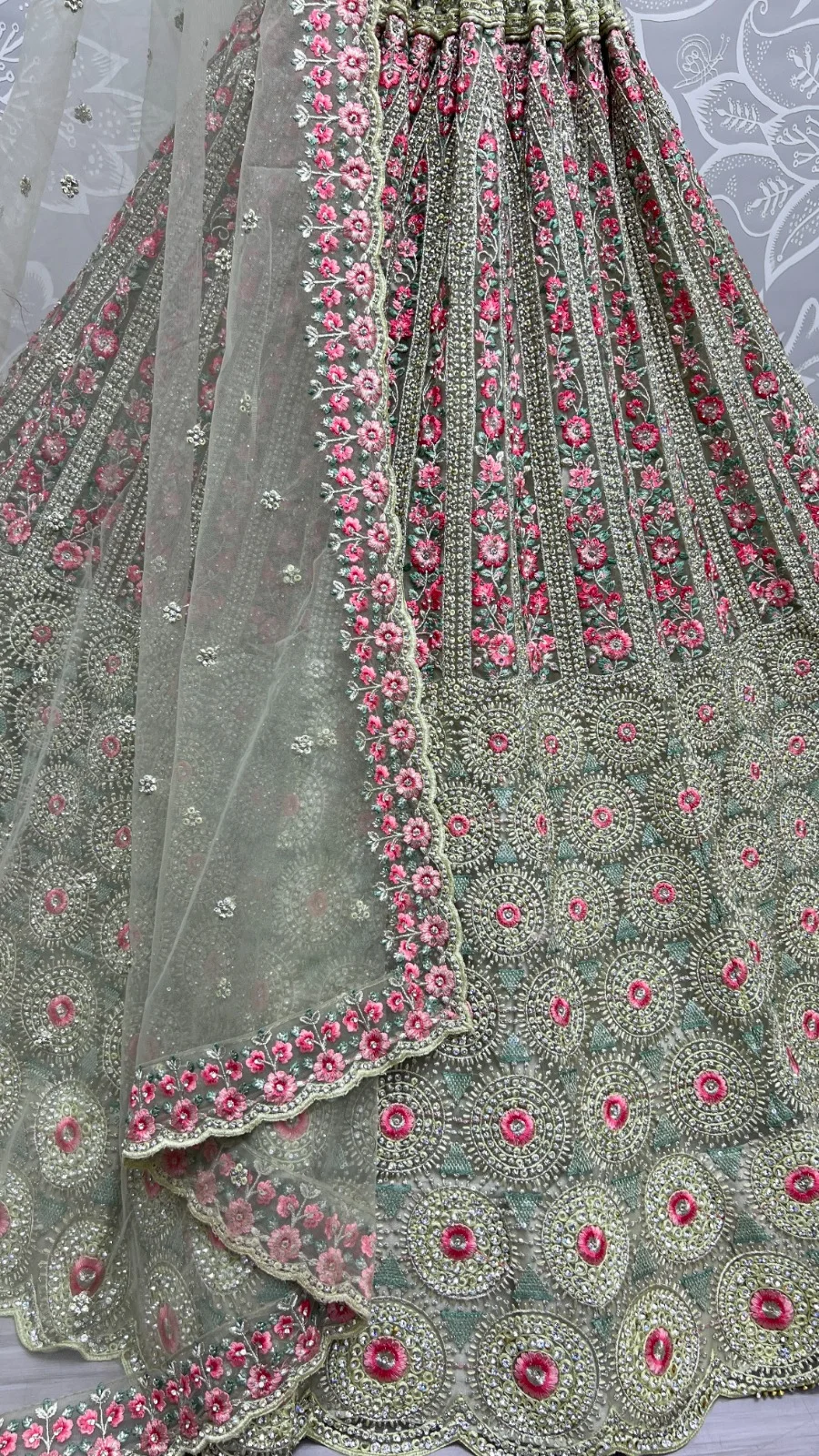 Designer Bridal Net Lehenga Choli Collection 2462