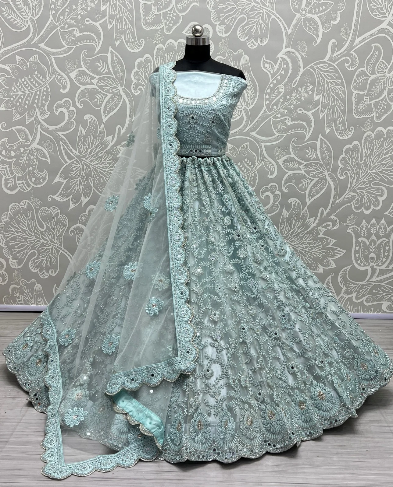 Designer Bridal Net Lehenga Choli Collection 2462