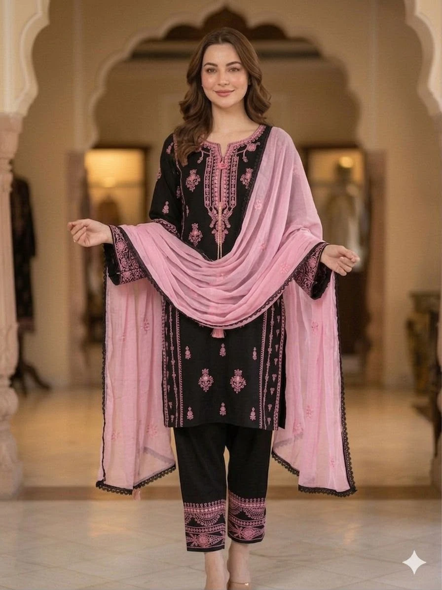 Designer Embroidery Work Mirror Effect Suit Collection