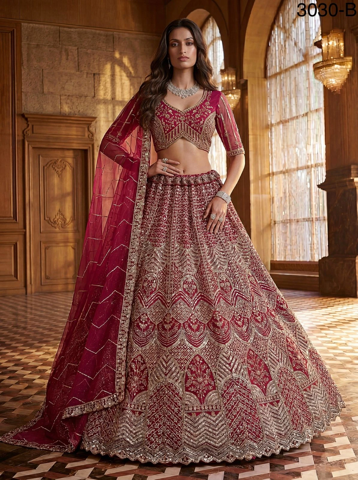 Designer Motif And Sequence Partywear Lehenga Choli Collection 3030