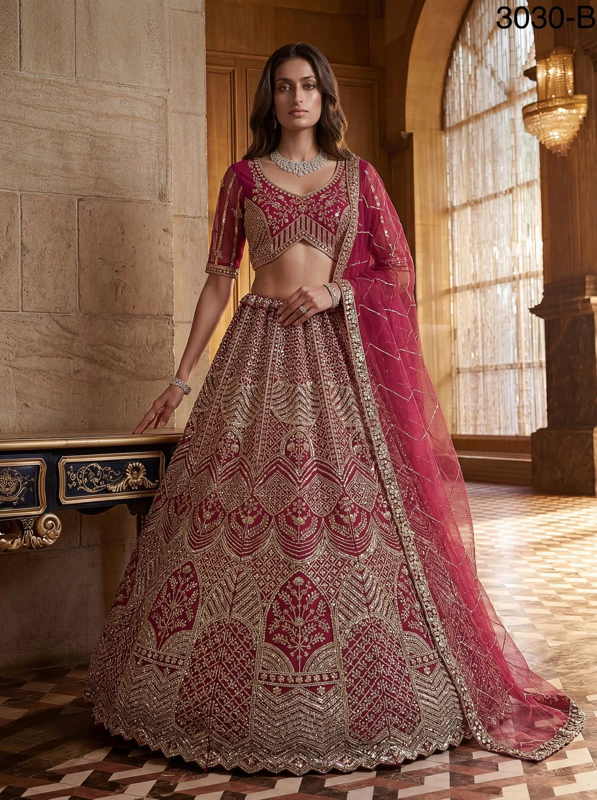 Designer Motif And Sequence Partywear Lehenga Choli Collection 3030