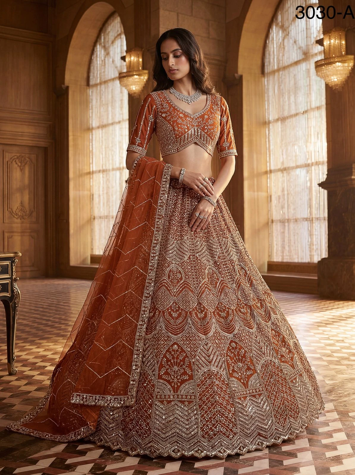 Designer Motif And Sequence Partywear Lehenga Choli Collection 3030