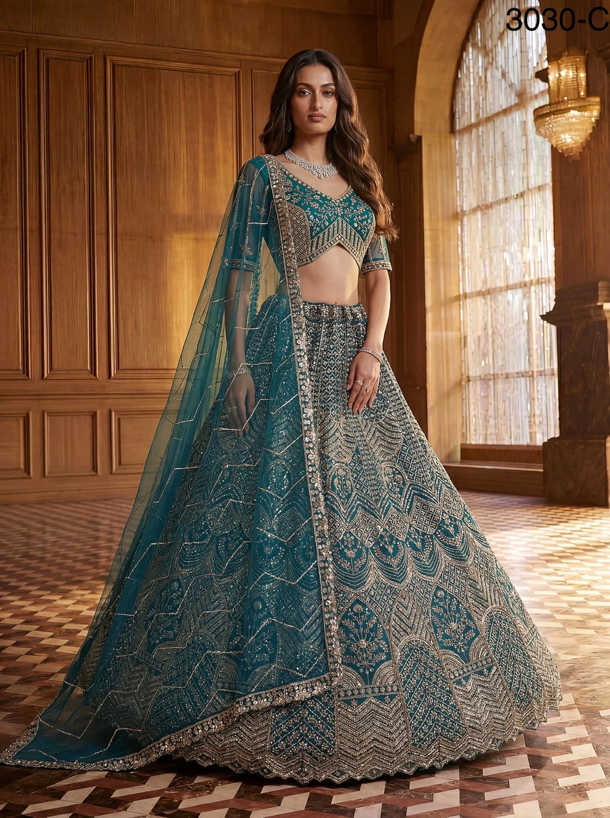 Designer Motif And Sequence Partywear Lehenga Choli Collection 3030