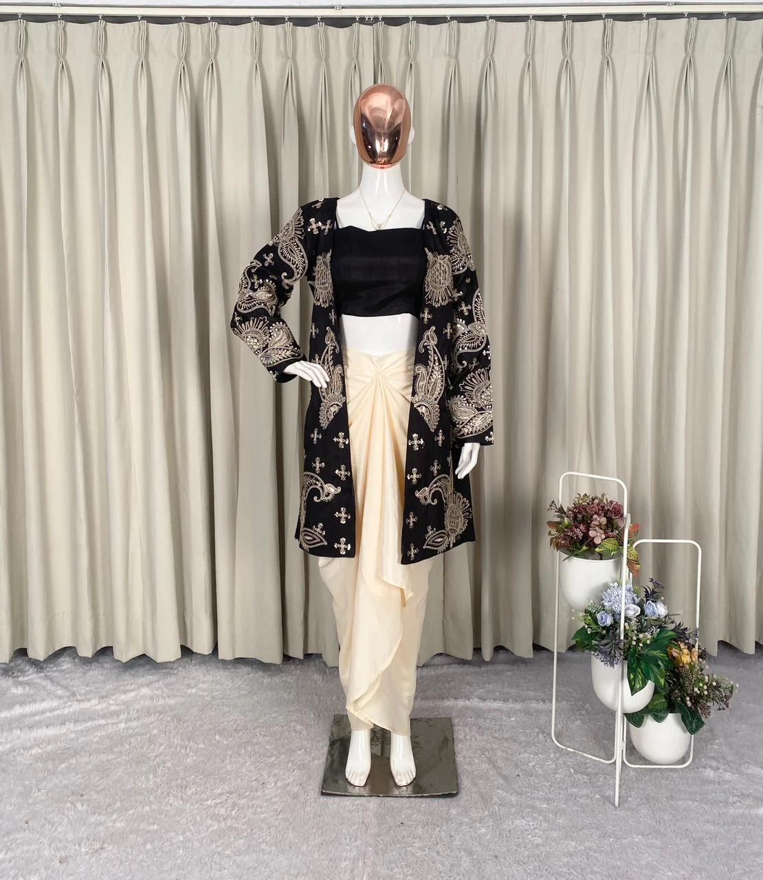 Designer Party Wear Koti Blouse Skirt Set